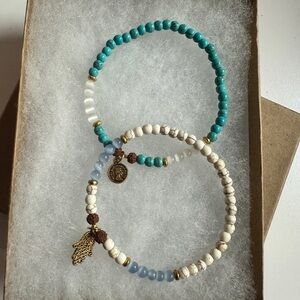 Set of 2 beaded yoga bracelets from Bali